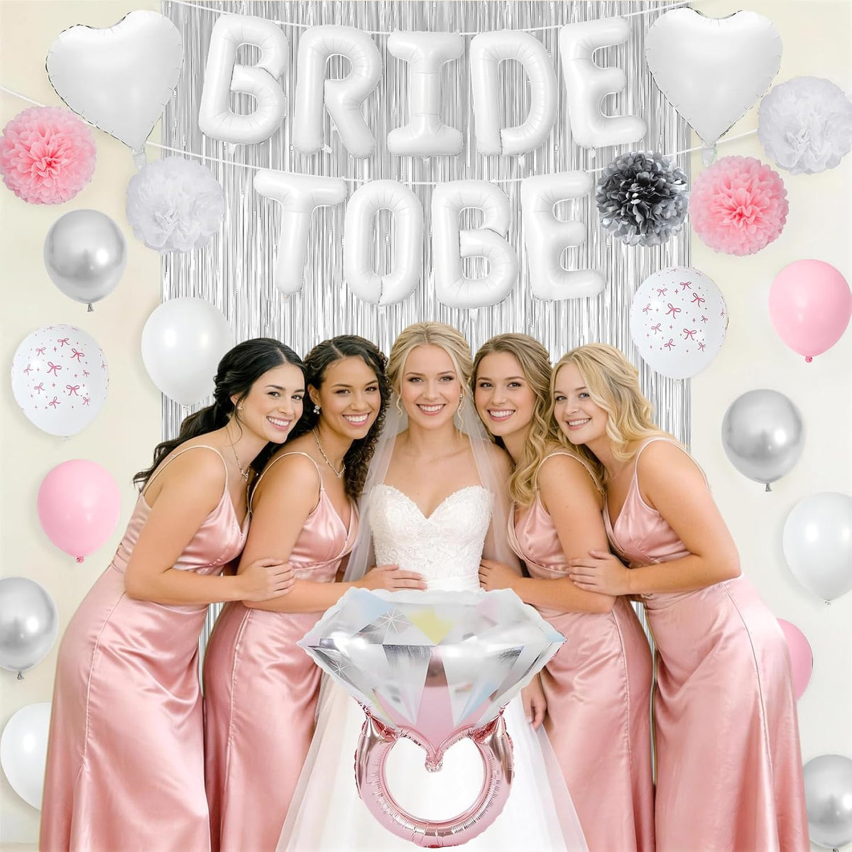 Pink Bachelorette Party Decorations, Bride To Be Bridal Shower Balloon Kit