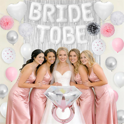 Pink Bachelorette Party Decorations, Bride To Be Bridal Shower Balloon Kit