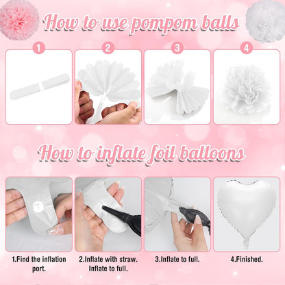 Pink Bachelorette Party Decorations, Bride To Be Bridal Shower Balloon Kit