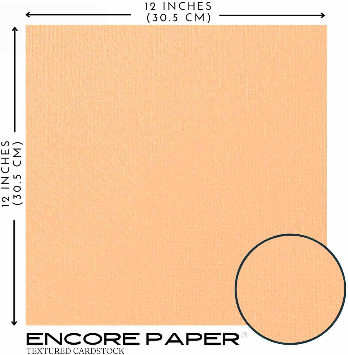 Peach Sherbet—12x12 Textured Cardstock | 80lb Textured Orange Scrapbook Paper | Premium Cardstock for Cricut Cutting | 25 Sheets