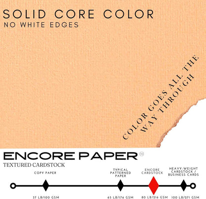 Peach Sherbet—12x12 Textured Cardstock | 80lb Textured Orange Scrapbook Paper | Premium Cardstock for Cricut Cutting | 25 Sheets