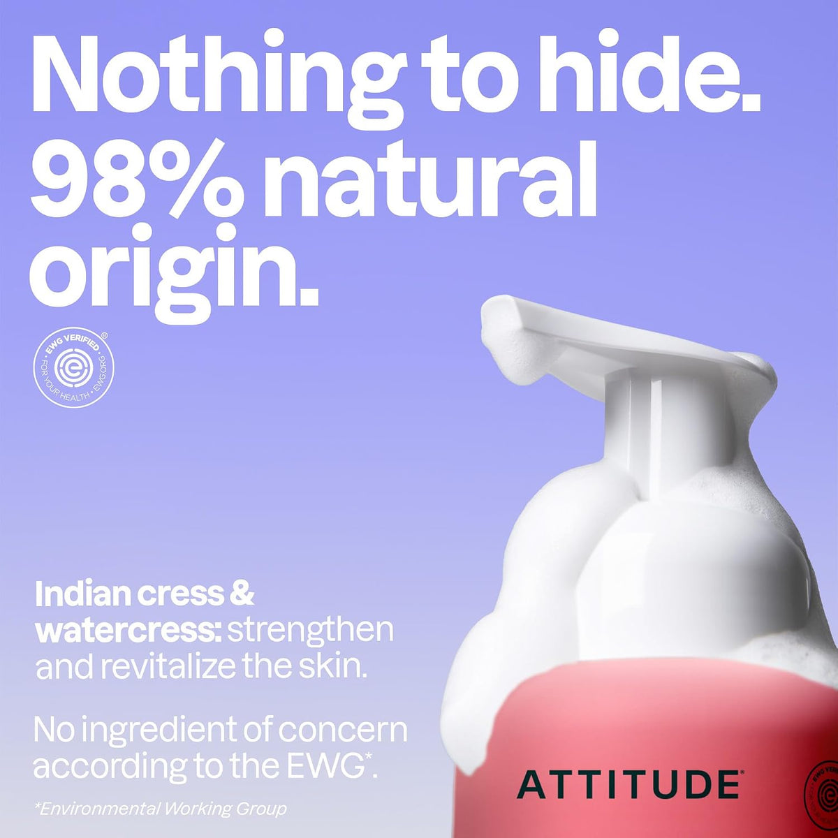 Foaming Hand Soap, EWG Verified, Pink Grapefruit, 10 oz