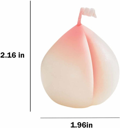 Creative Peach Shaped Scented Candle - Handmade Camellia Fragrance, Fruit Design for Home Decor, Great Gift, Paraffin Wax, Unique Aromatherapy Candle, 2PCS (Camellia Flavor)