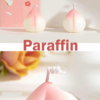 Creative Peach Shaped Scented Candle - Handmade Camellia Fragrance, Fruit Design for Home Decor, Great Gift, Paraffin Wax, Unique Aromatherapy Candle, 2PCS (Camellia Flavor)
