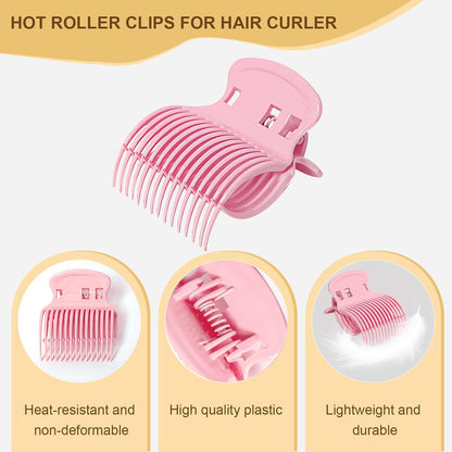 Hot Roller Clips,10PCS Hair Curler Clip for Women,pink