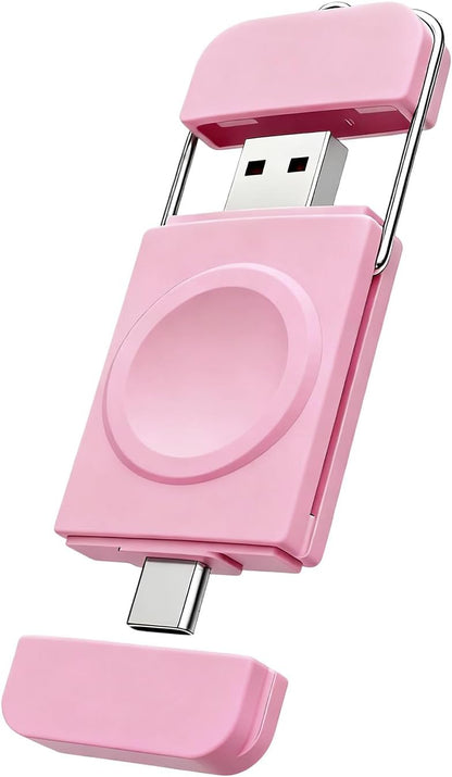 Portable Charger for Apple Watch,2-in-1 Wireless Fast Charging for Travel