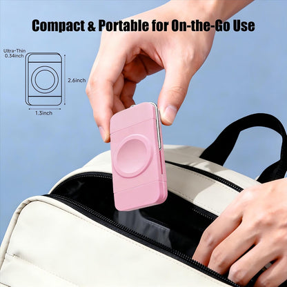 Portable Charger for Apple Watch,2-in-1 Wireless Fast Charging for Travel