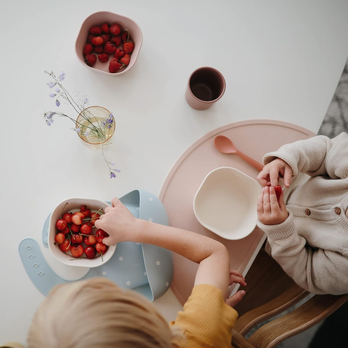 Silicone Placemat for Kids | BPA-Free Non-Slip Design (Blush)