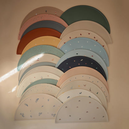 Silicone Placemat for Kids | BPA-Free Non-Slip Design (Blush)