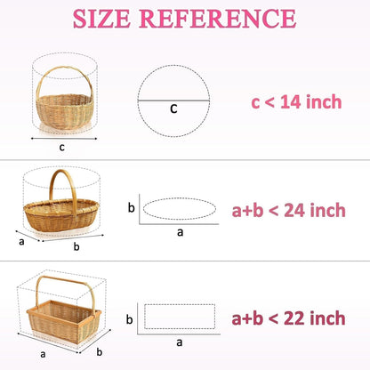 Cellophane Bags for Gift Baskets, 24x30 in, 10 Pack, Pink Bows
