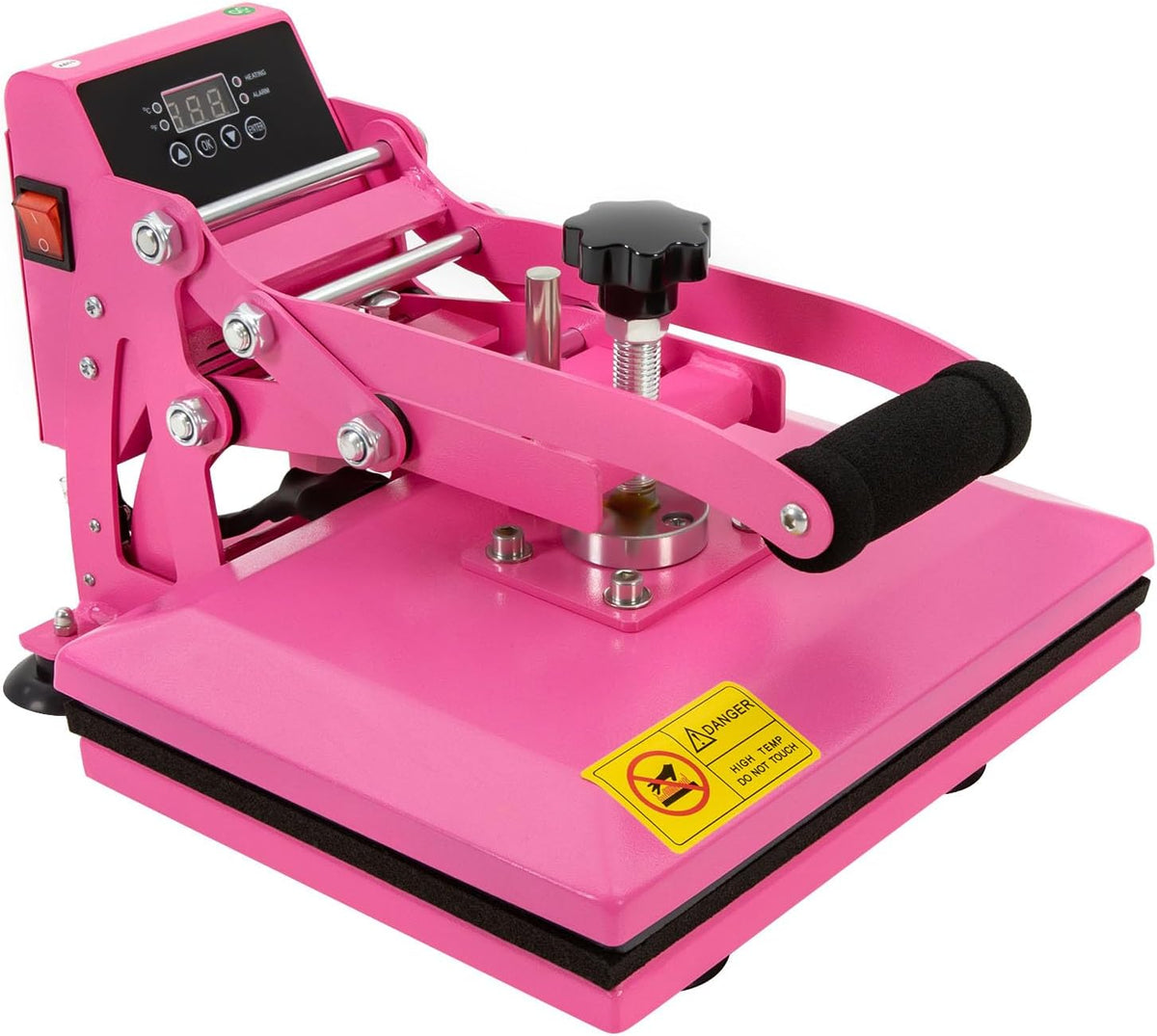 Heat Press Machine for T Shirts, 11.8 * 9 inches Modern Portable Heat Press Machine with Adjustable Time (0-999s) & Temperature (0-752 ° F), 700W Commercial Electric Heat Press Machine (Pink)