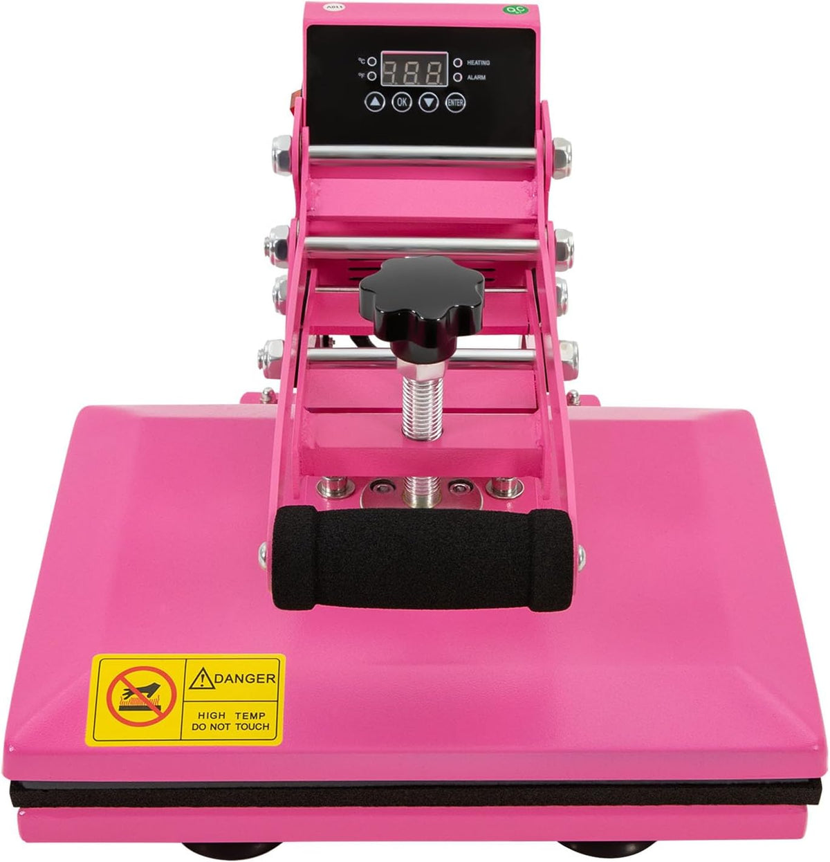 Heat Press Machine for T Shirts, 11.8 * 9 inches Modern Portable Heat Press Machine with Adjustable Time (0-999s) & Temperature (0-752 ° F), 700W Commercial Electric Heat Press Machine (Pink)