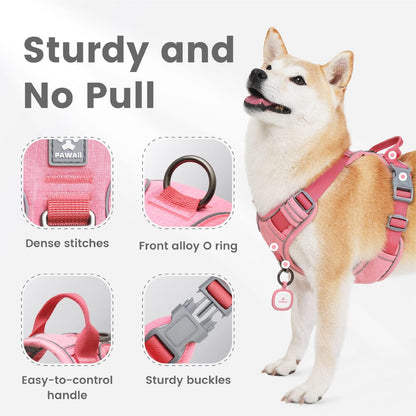 No Pull Dog Harness with Pet ID Tag, Reflective Vest