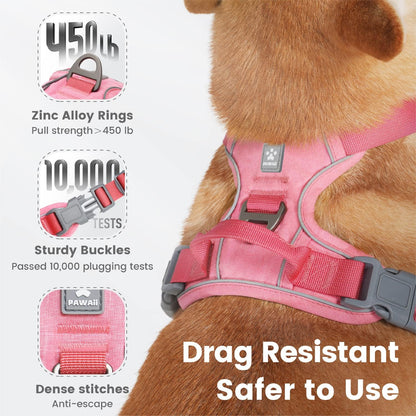 No Pull Dog Harness with Pet ID Tag, Reflective Vest