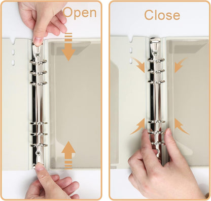 A5 Binder 6 Ring Refillable Notebook with Dividers & Pockets