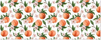 Peach Fruit and Flowers Gift Wrapping Paper Perfect for Wedding, Baby Shower, Valentine's Day, Christmas - Birthday Wrapping Paper Mini Roll - 58 x 22.8 inches