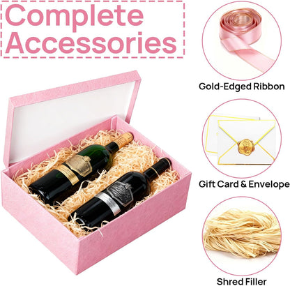 Large Gift Box 16.5x13x5.5'', Pink Gift Boxes with Lid for Presents