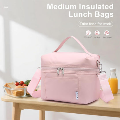 NOL 8L Insulated Lunch Bag for Women, Medium, Pink
