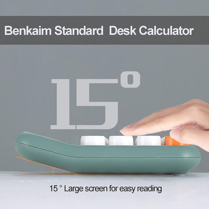 Desk Calculator - 12 Digit Large LCD Display, Big Button Calculator for School, Home & Business Use (Pink Gradient)