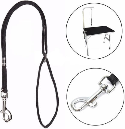 Dog Leash durable Dog Leash Nylon Pets Noose Loop Lock Clip Rope Adjustable Dogs Grooming Table Sling Restraint Ropes Pink 2Pcs