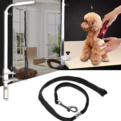 Dog Leash durable Dog Leash Nylon Pets Noose Loop Lock Clip Rope Adjustable Dogs Grooming Table Sling Restraint Ropes Pink 2Pcs
