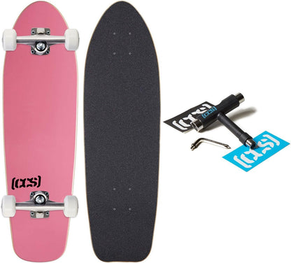 [ ] Mini Cruiser Skateboard Complete | 8" x 27" | Maple Wood | Professional Grade | Fully Assembled with Skate Tool & Stickers | Adults, Kids, Teens, Youth | Boys & Girls