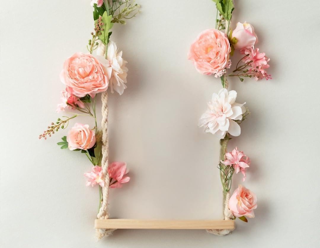 Pink Flower Vine, Peony Garland, Flowers for Backdrop Decoration, 6' Length, Floral Garlands for Wedding Decor Home Table Runner Mantle Decoration
