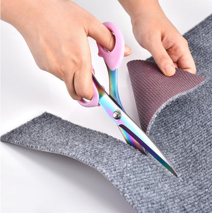 Fabric Scissors, 9" Titanium Coating Sewing Scissors, All Purpose Sharp Heavy Duty Fabric Scissors for Cutting Clothes Leather Classic Stainless Steel Professional Fabric Shears for Tailor Home, Pink