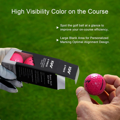 2-Piece Golf Balls, High Performance Golf Ball for Distance Super Soft, One Dozen