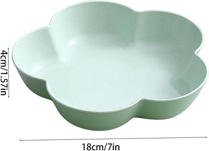 5 Pack Small Dessert Bowls 21oz, 7 Inch Wheat Straw Snack Appetizer Plates, Pinch Prep Bowls for Cooking, Seasoning Spice Dipping Bowls Dishes, Reusable Cake Plates for Party BBQ (Pink)