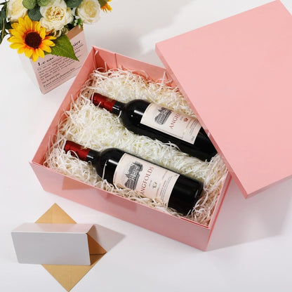Pink Large Gift Box 1Pcs 15x12x6 inch,luxury Gift Box with Lid for Birthday Christmas Valentine's Day Mother's Day (Includes Pull Bows,Card,Envelope,Filler)