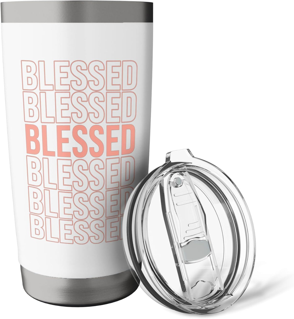 Peach Blessed Peach Color Graphic Stainless Steel Insulated Tumbler