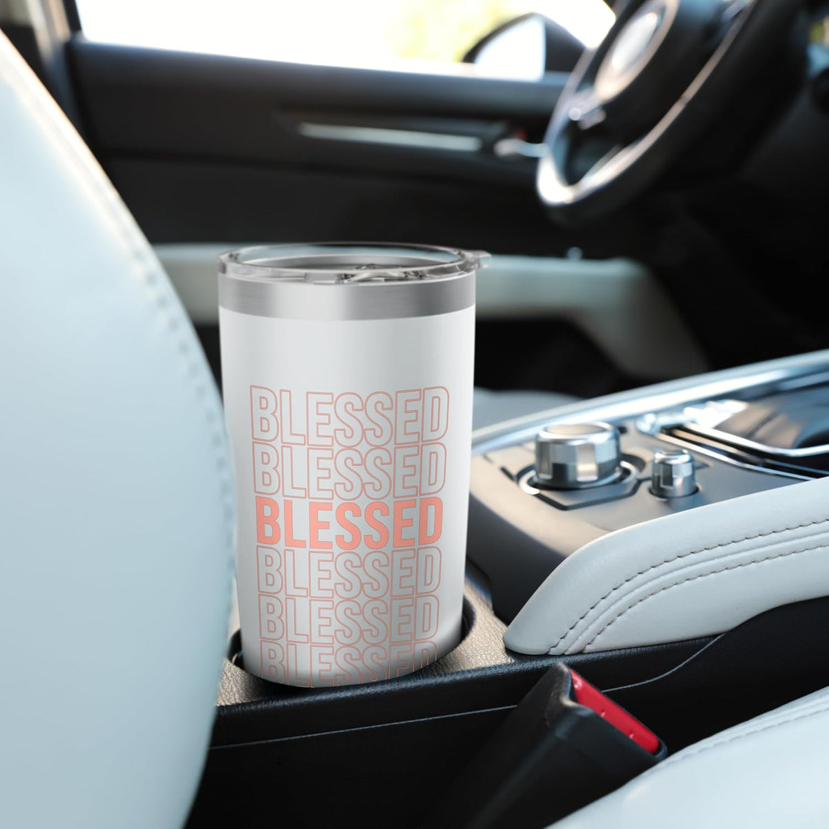 Peach Blessed Peach Color Graphic Stainless Steel Insulated Tumbler