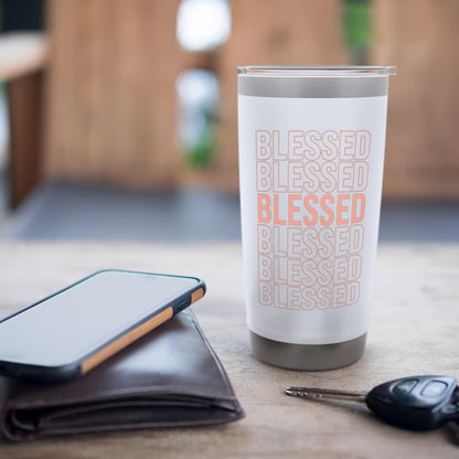 Peach Blessed Peach Color Graphic Stainless Steel Insulated Tumbler
