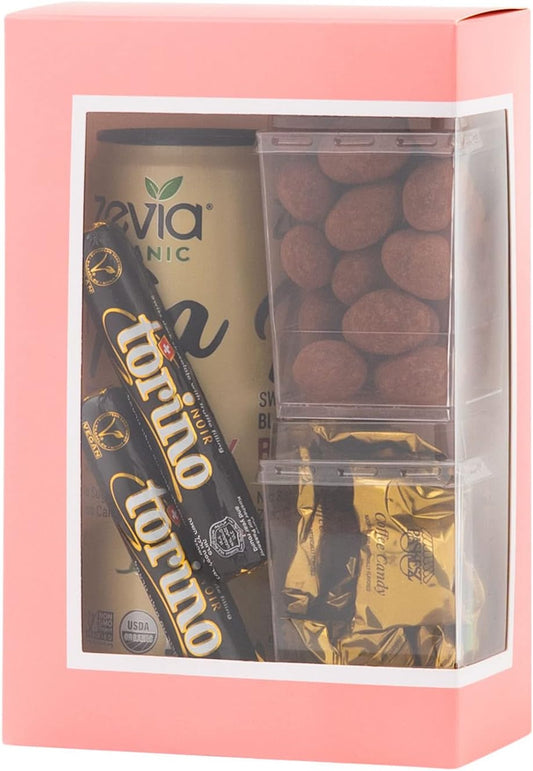 Hammont Cookie Boxes for Gift Giving - 6 Pack-Small Bakery Boxes – Decorative Pastry Boxes with Window, Baby Shower Party Favors, Chocolate Gift Box - Thank You Gift Treat Box 5x 2.5"x7.5" (Pink)