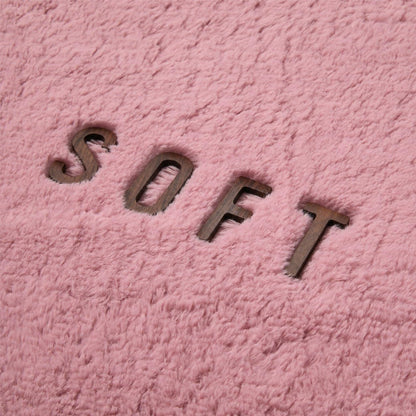 6x9 Ft Blush Pink Fluffy Area Rug for Living Room, Washable