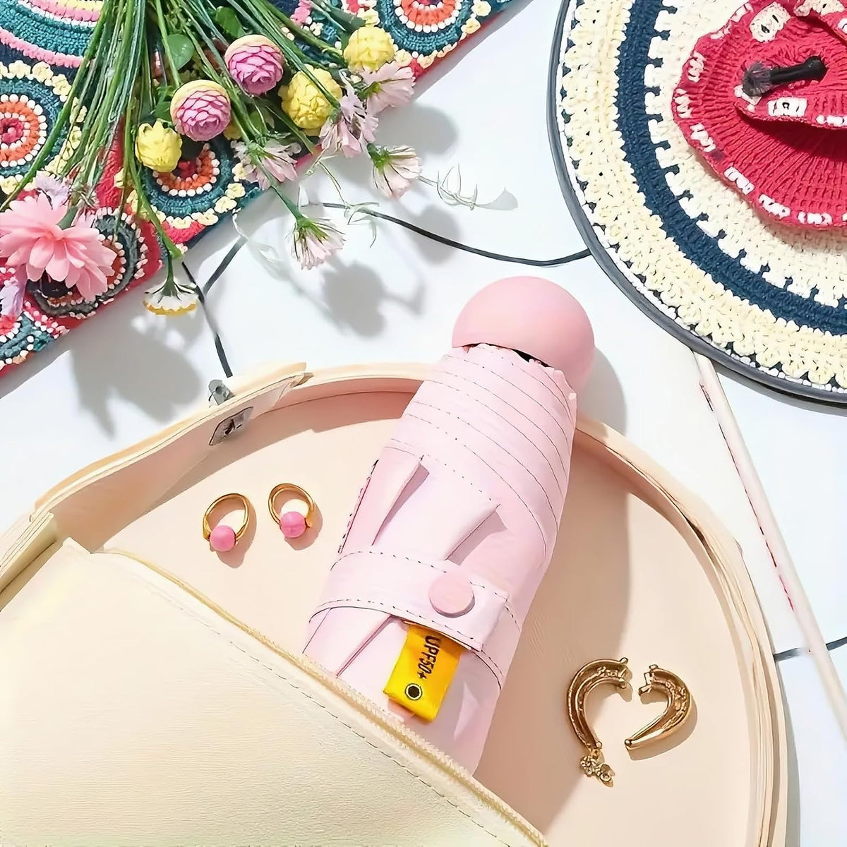 Mini Travel Umbrella with Umbrella Case