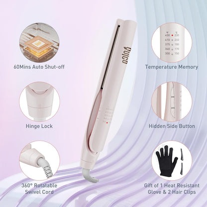 Hair Straightener, 100-240V Dual Voltage Flat Iron Hair Straightener