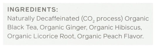 Tea, Organic Decaf Ginger Peach Black Tea Bags, 20 ct