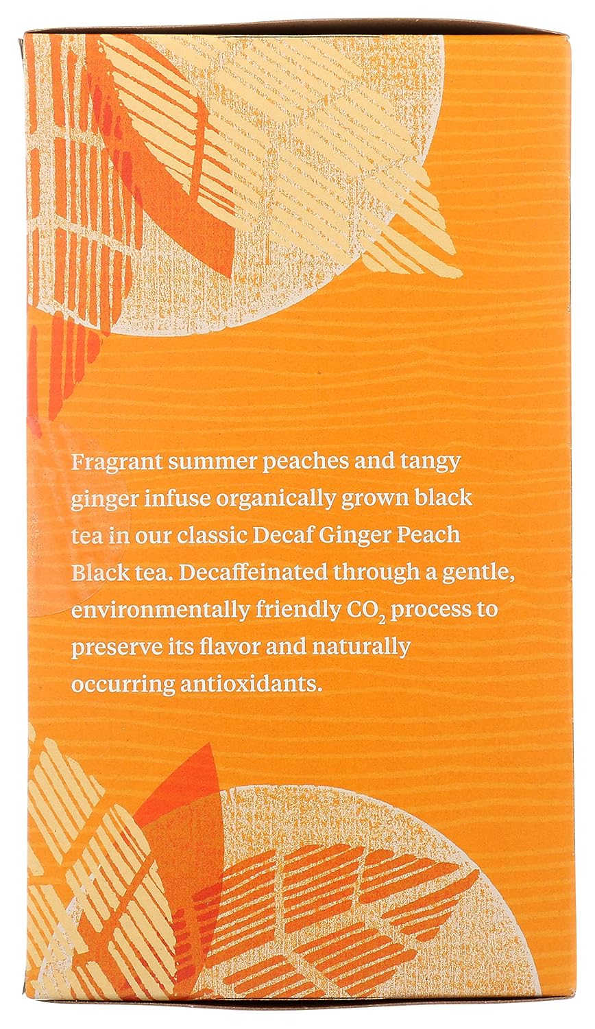Tea, Organic Decaf Ginger Peach Black Tea Bags, 20 ct