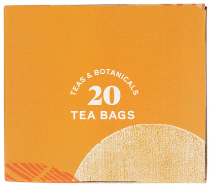 Tea, Organic Decaf Ginger Peach Black Tea Bags, 20 ct