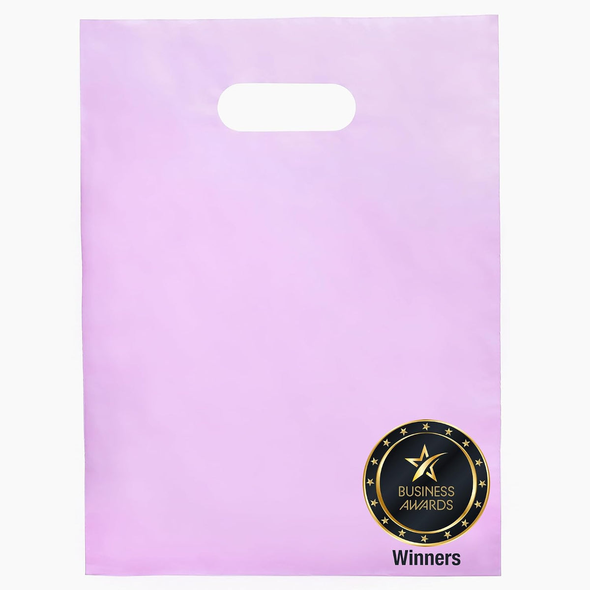 100 Pastel Pink Plastic Bags With Handles 9x12 Merchandise Bags