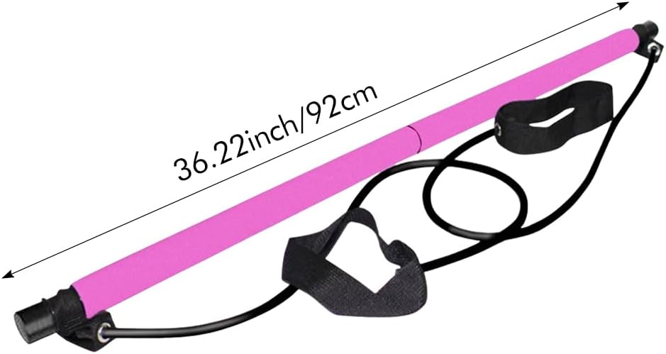 Pilates Bar Kit with Resistance Bands, at Home Workout Equipment Resistance Bands, Multifunctional Pilates Bar for Women & Men Gym Yoga Fitness Strength Training