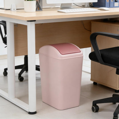 4.5 Gallon Pink Plastic Waste Can with Swing Lid, 1 Pack