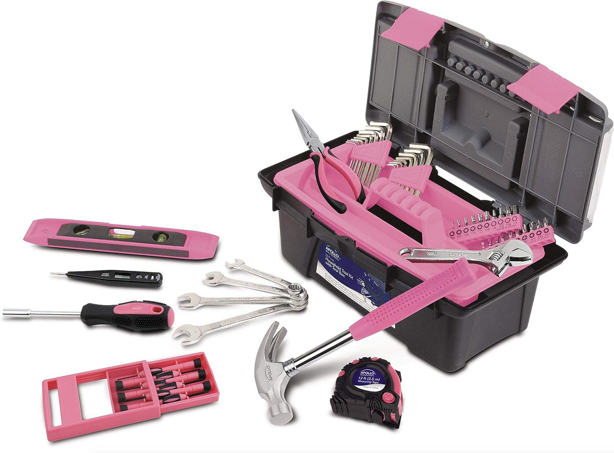53 Piece Household Tool Set, Pink DT9773P