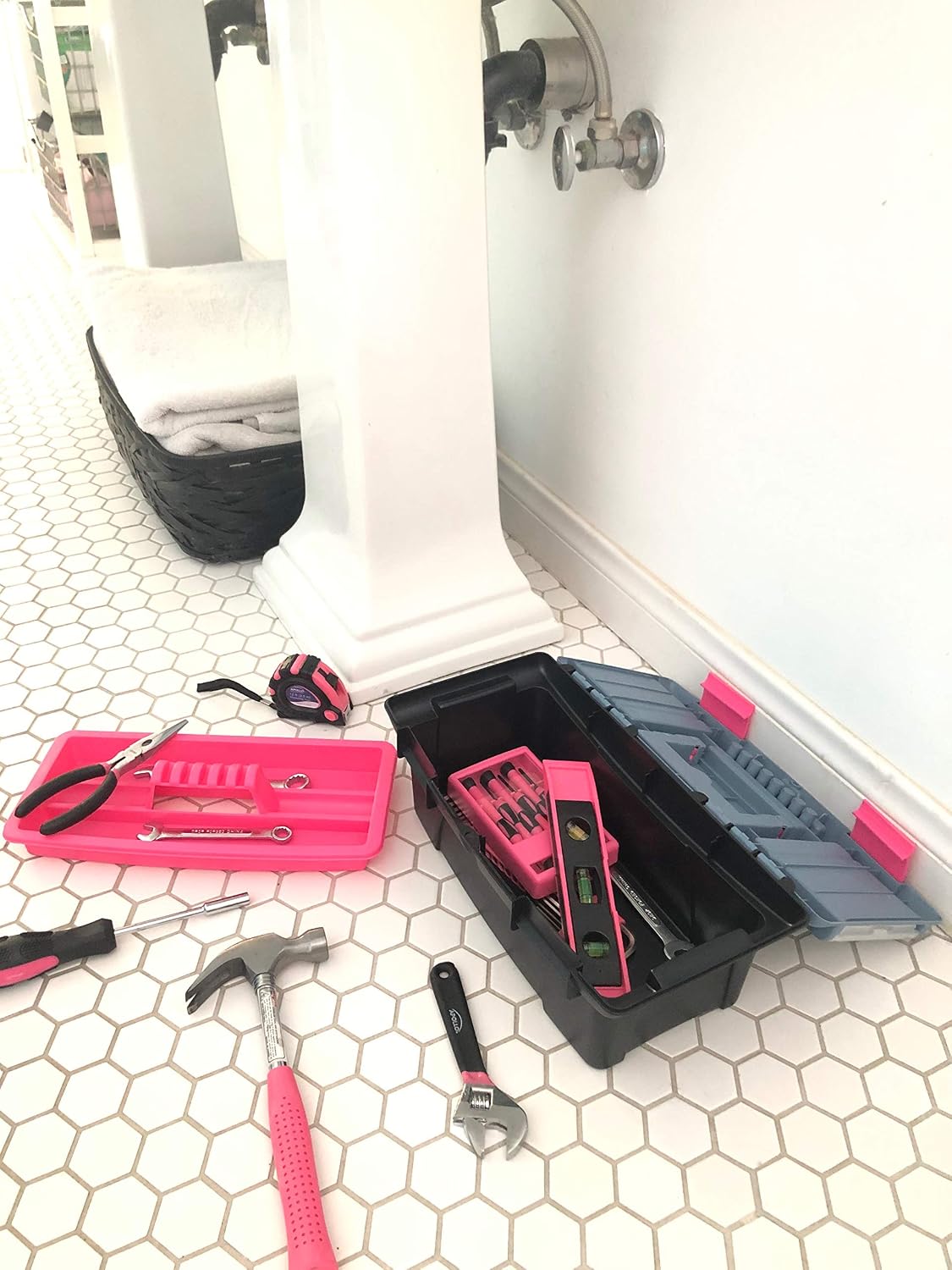53 Piece Household Tool Set, Pink DT9773P