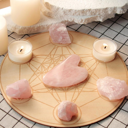 IcyMe Natural Rose Quartz Gua Sha Facial Sculpt Massage Tool-Pink