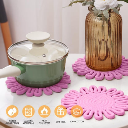7.5 Inch Trivets for Hot Dishes, Pots and Pans, Trivet Set