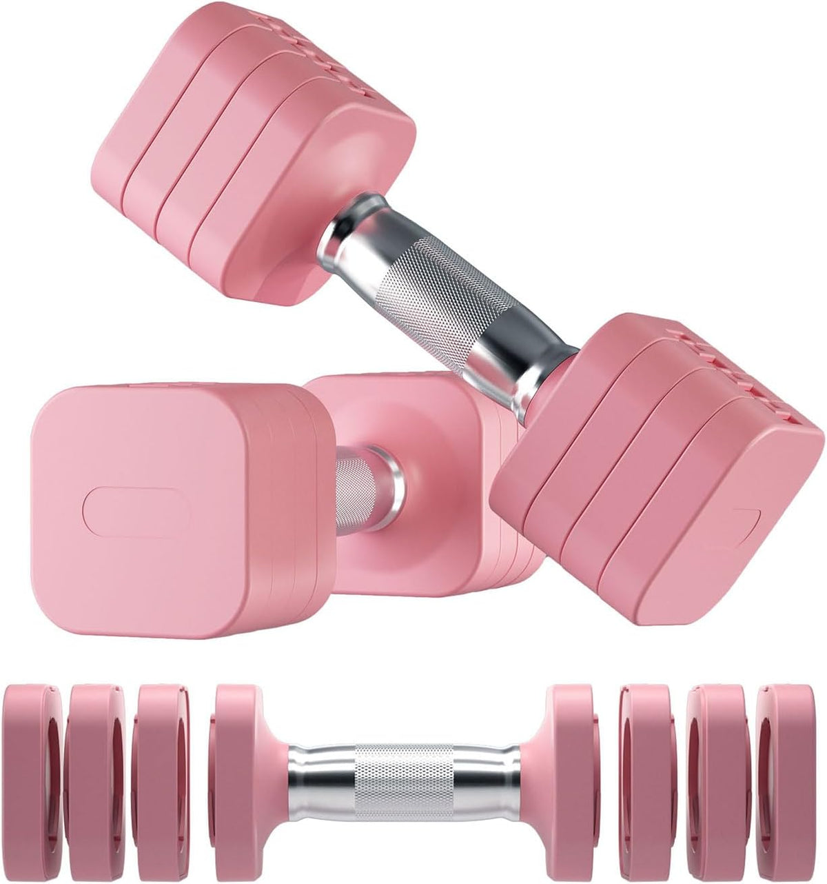 20LB Adjustable Dumbbell Set, 10lb Dumbbells Set of 2, 5 in 1 Free Weights Set, Each 4lb 6lb 8lb 10lb for Women & Men for Home Gym Exercise Workout Strength Training Equipment