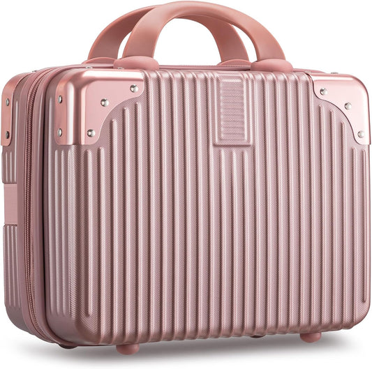 14in Portable Makeup Travel Case Hand Luggage with Elastic Band